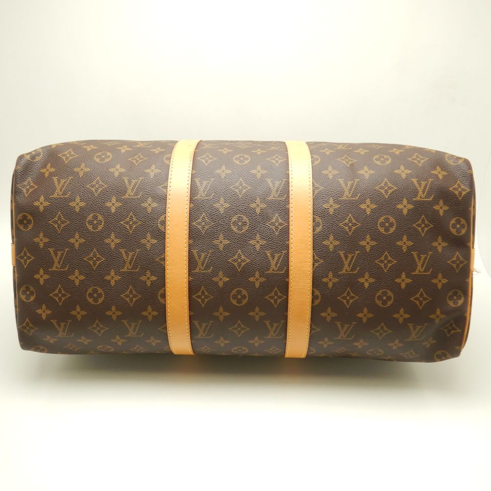Louis Vuitton Monogram Keepall Bandouliere 50 Boston Bag Brown