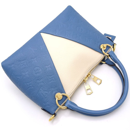 Louis Vuitton V Tote BB Shoulder Bag Implant Blue