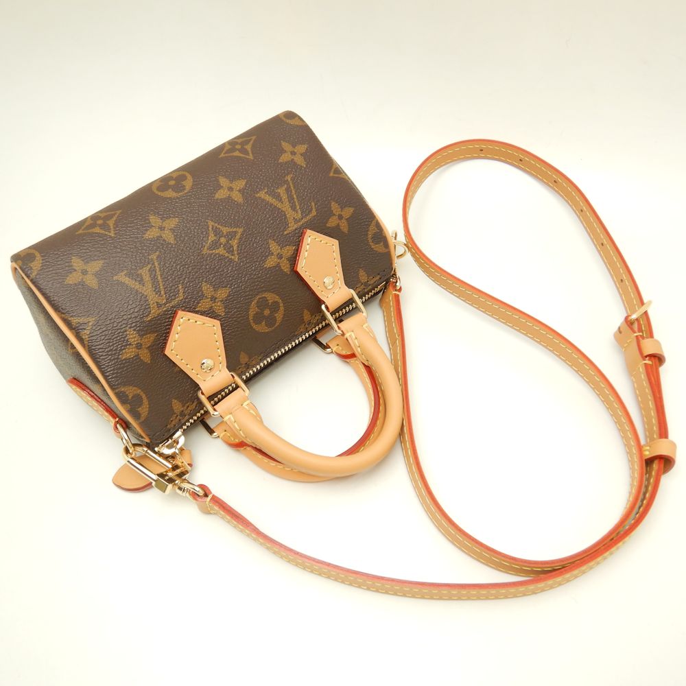 Louis Vuitton Monogram Nano Speedy Handbag Brown