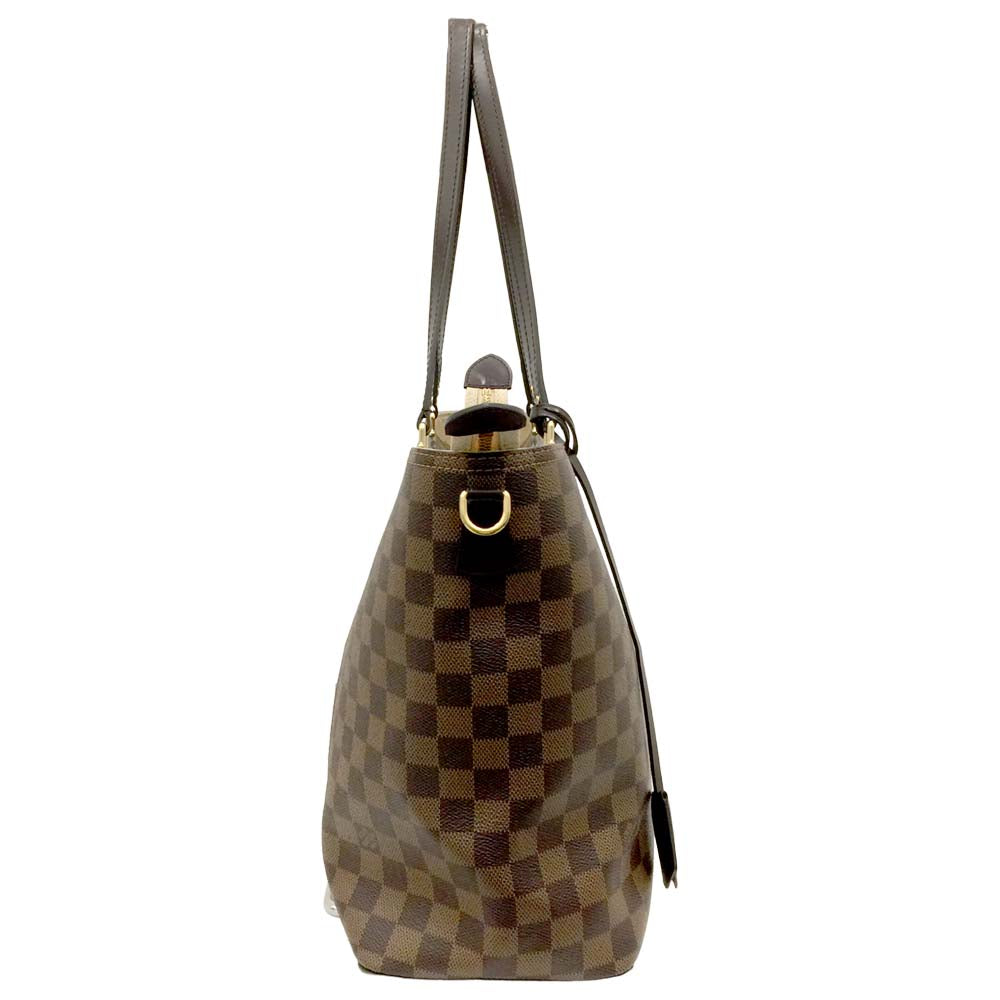 Louis Vuitton Jersey Damier Creme Shoulder Bag Brown