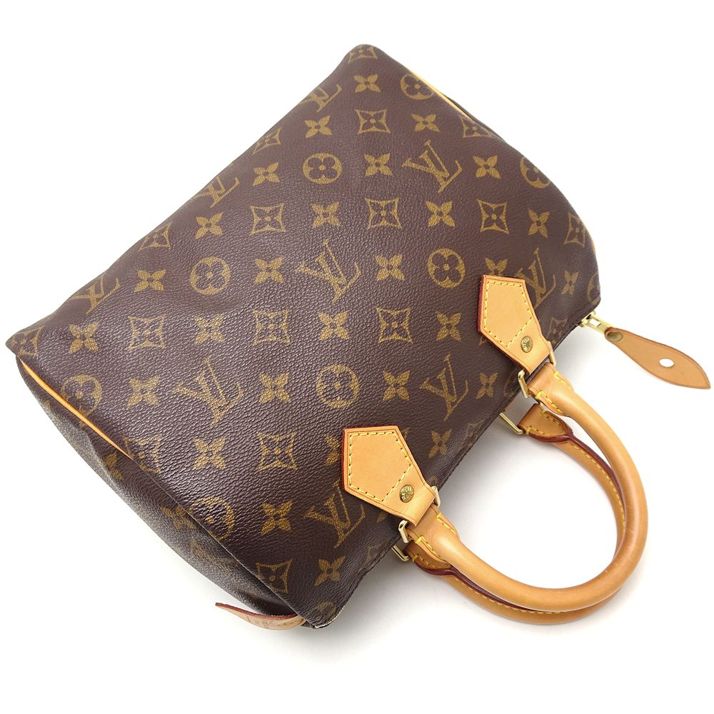 Louis Vuitton Monogram Speedy 25 Handbag Brown