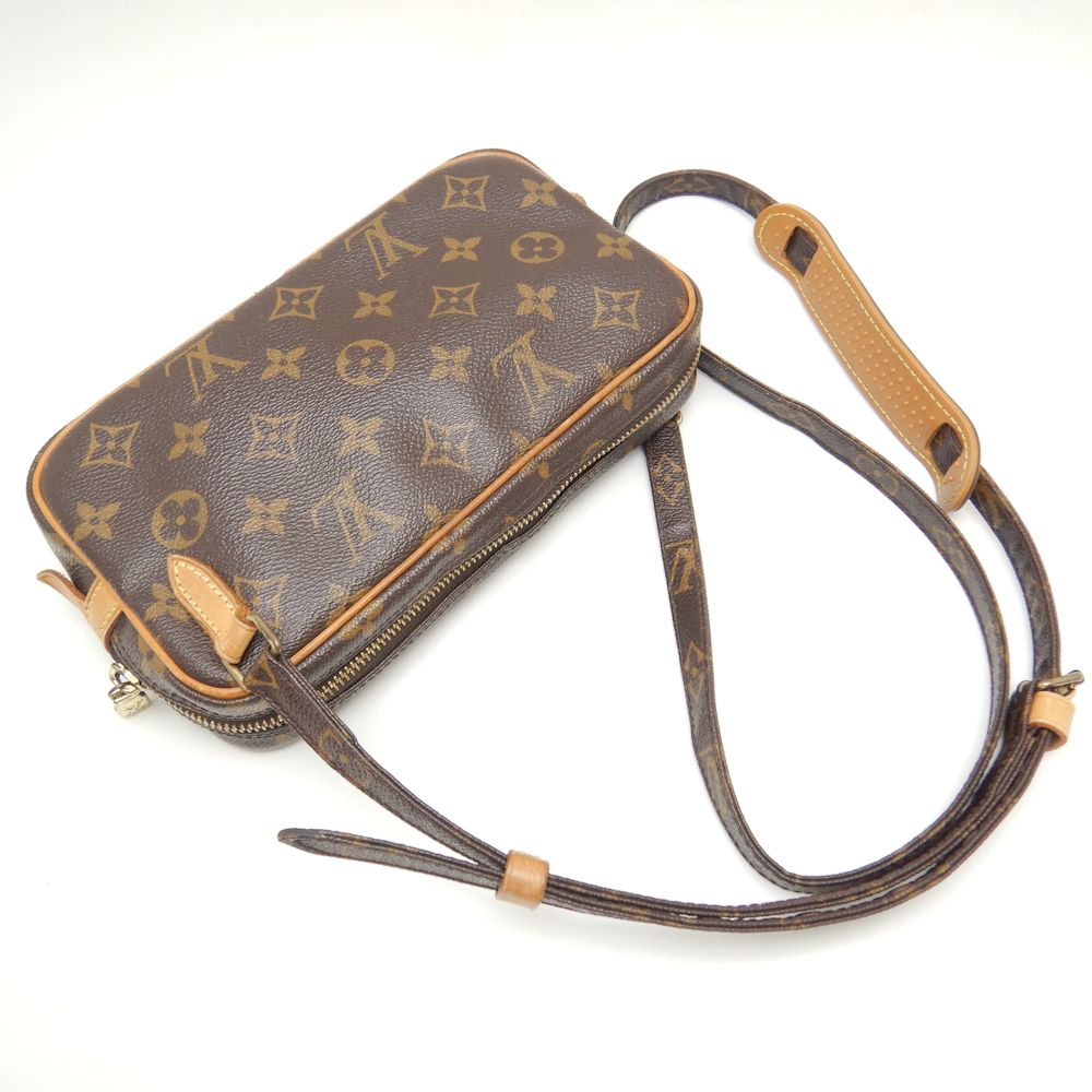 Louis Vuitton Monogram Marly Bandouliere Crossbody Shoulder Bag Brown