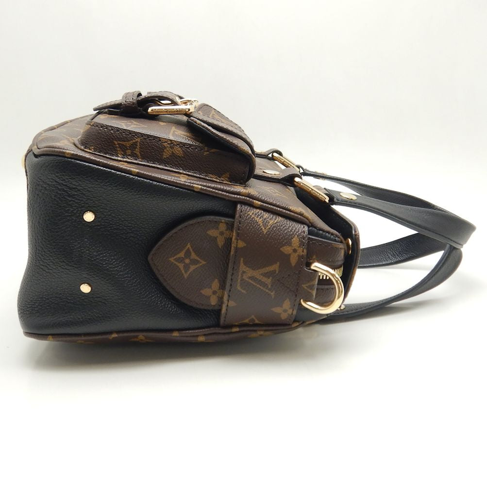 Louis Vuitton Monogram Manhattan Handbag Brown Noir