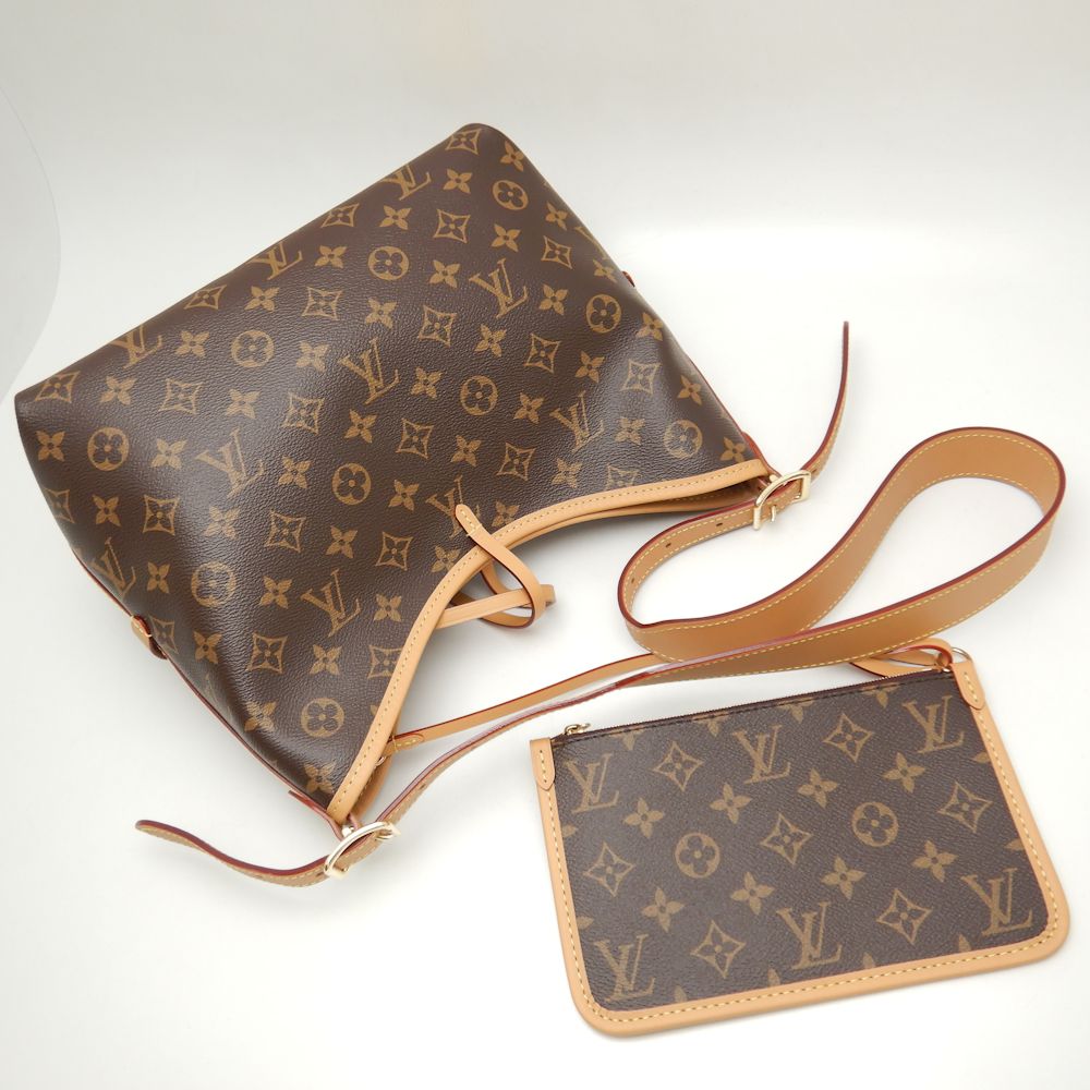 Louis Vuitton Monogram Carryall NM PM Shoulder Bag Brown