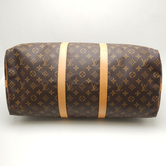 Louis Vuitton Monogram Keepall Bandouliere 50 Boston Bag Brown