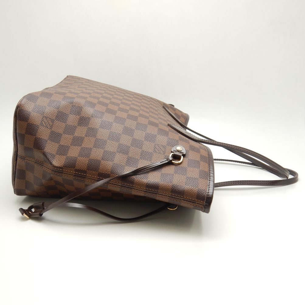 Louis Vuitton Damier Neverfull MM Tote Bag Brown