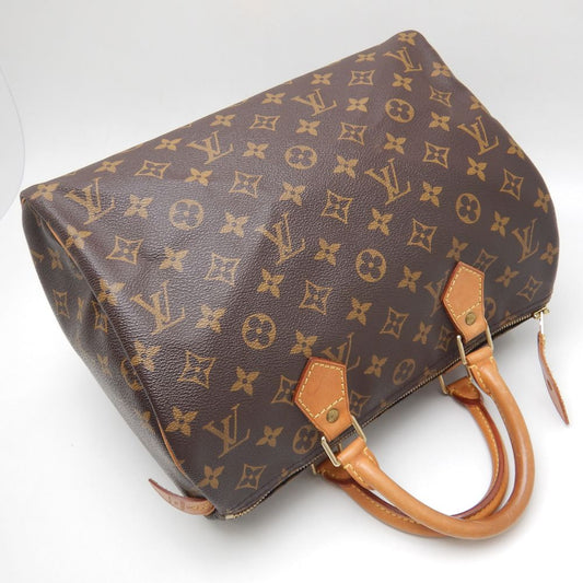 Louis Vuitton Monogram Speedy 30 Handbag Brown