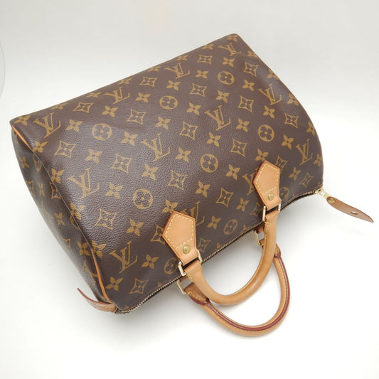 Louis Vuitton Monogram Speedy 30 Handbag Brown