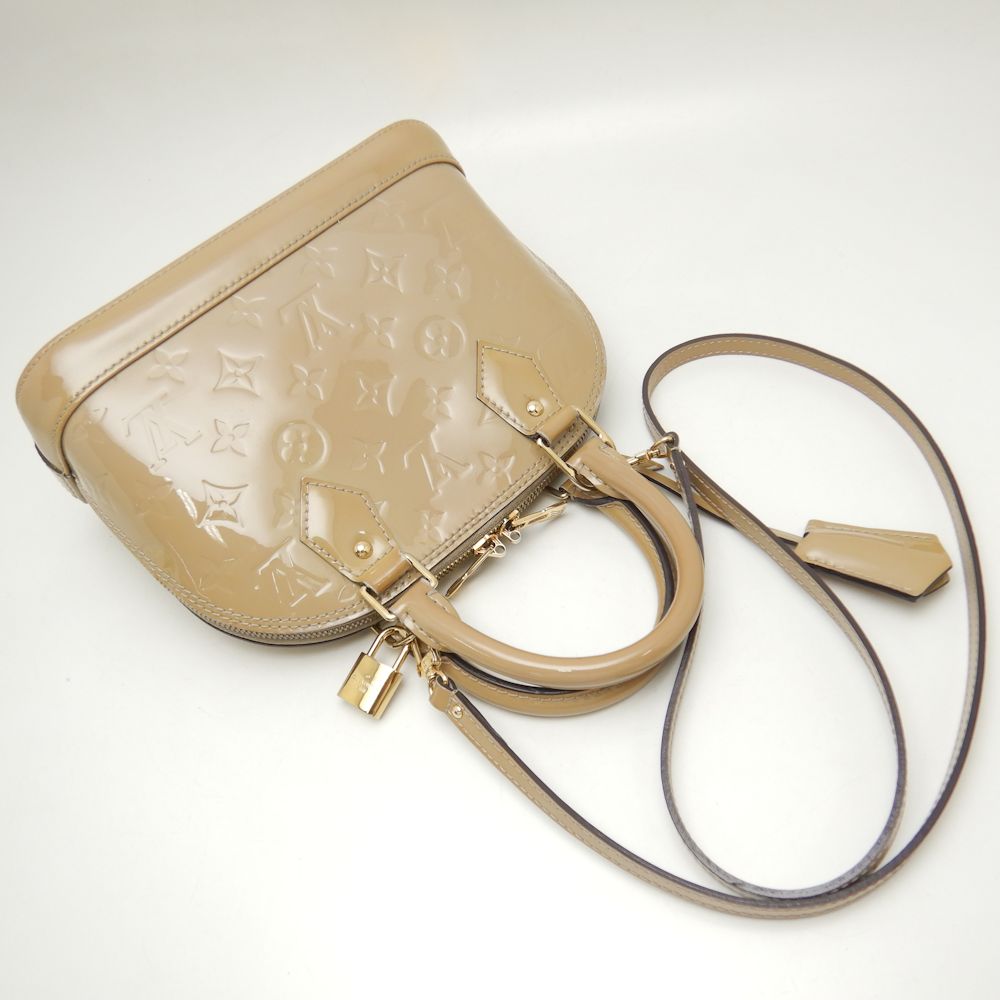 Louis Vuitton Vernis Alma BB Handbag 2WAY Dune