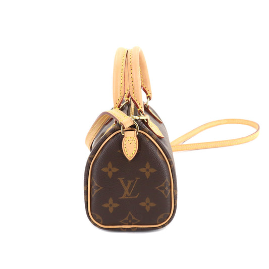 Louis Vuitton Monogram Nano Speedy 2 Way Hand Shoulder Bag