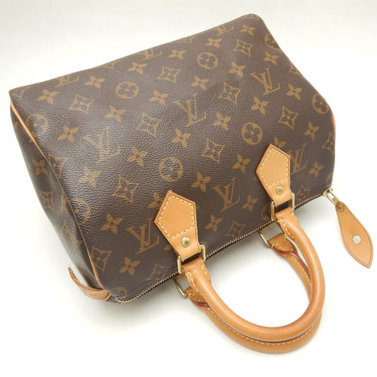 Louis Vuitton Monogram Speedy 25 Handbag Brown