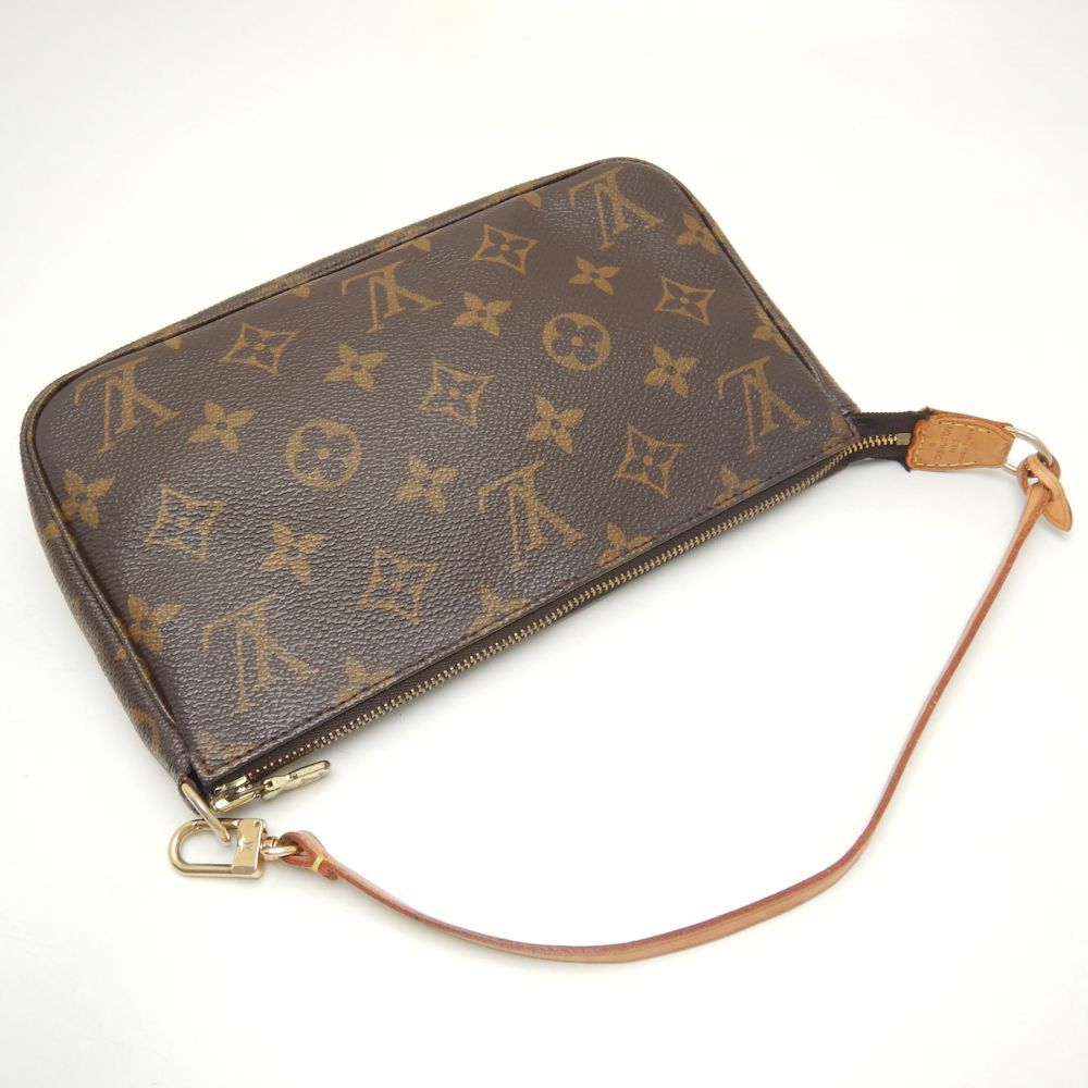 Louis Vuitton Monogram Pochette Handbag Accessory Pouch Brown