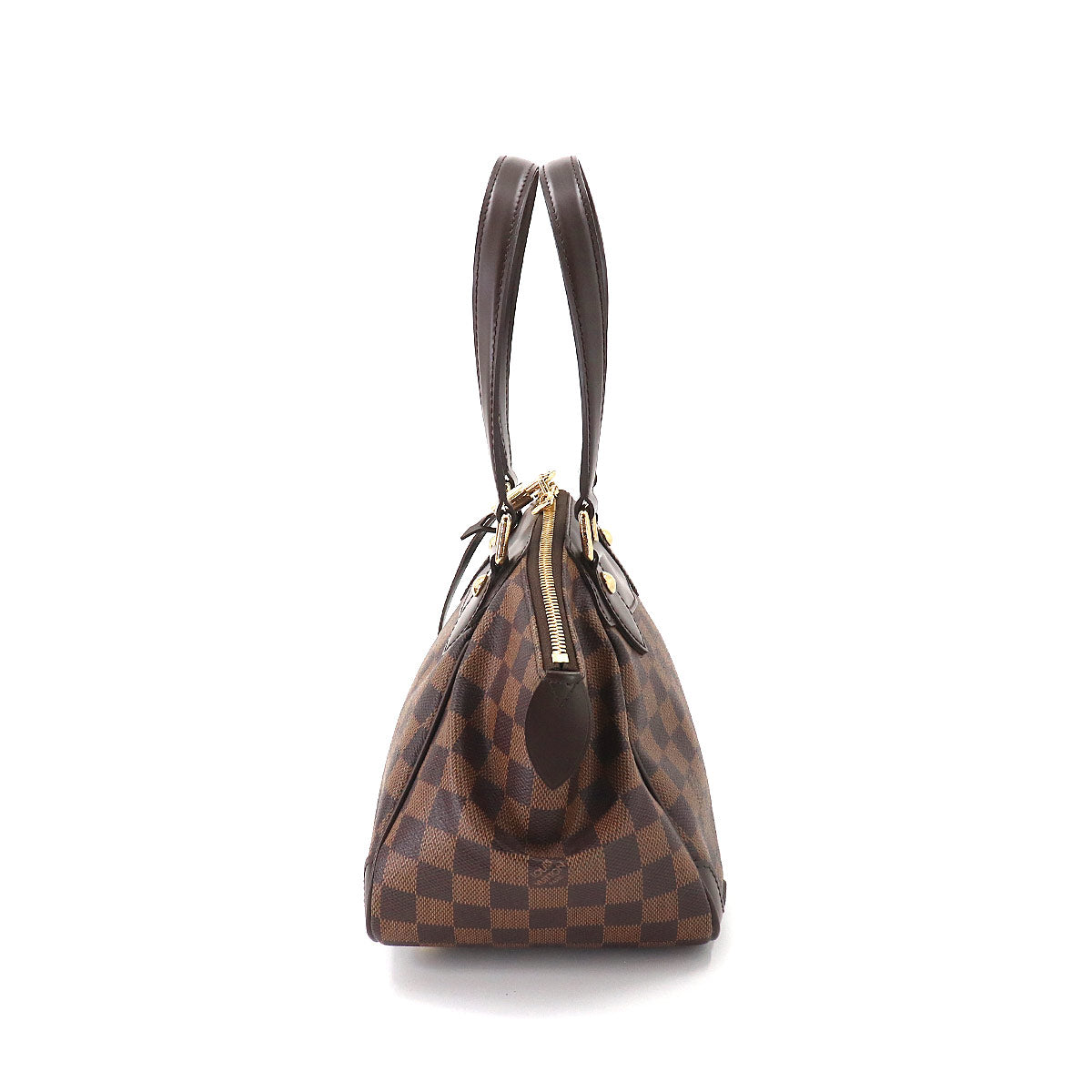 Louis Vuitton Damier Verona PM Hand Bag Ebene Brown Gold Hardware