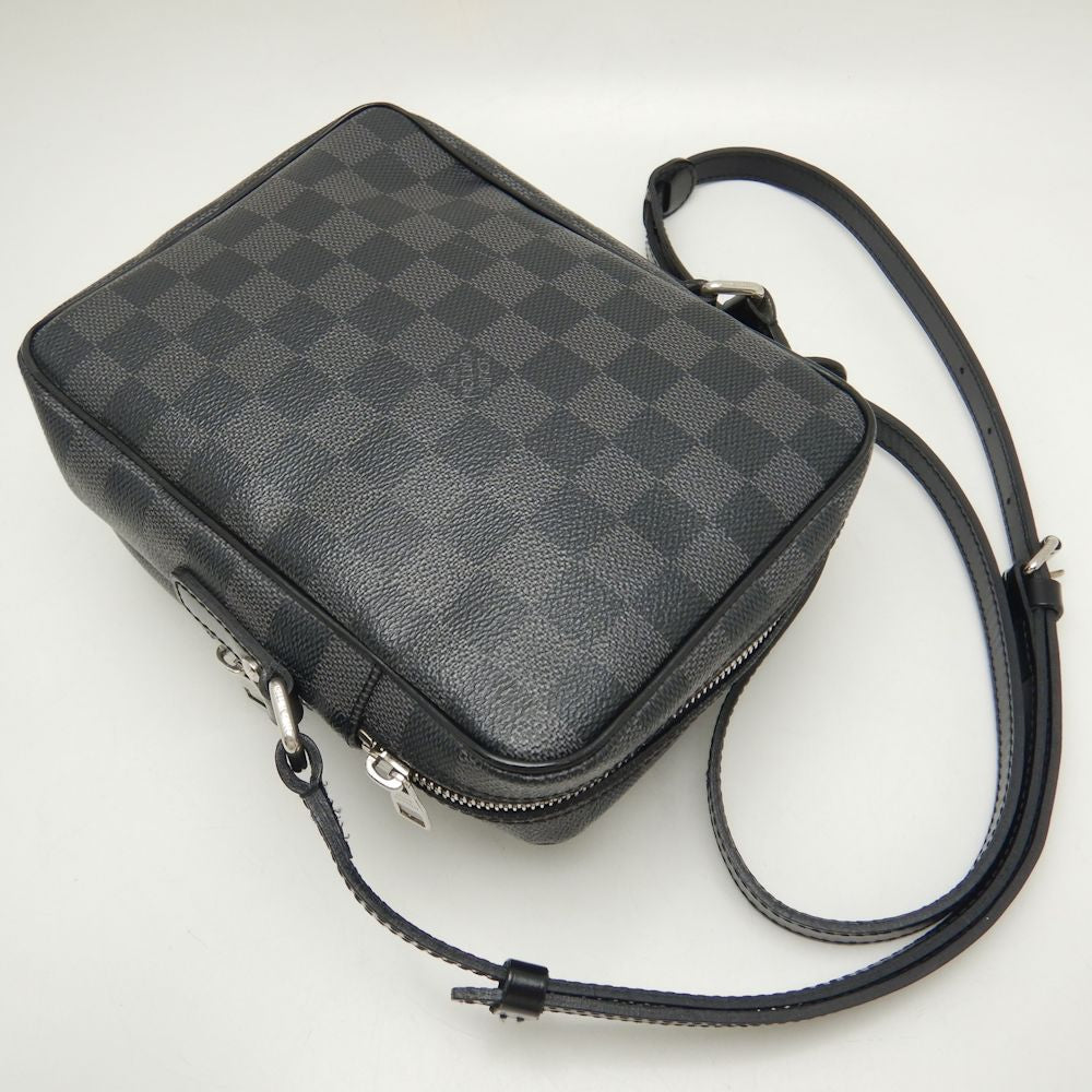 Louis Vuitton Damier Graphite Rem Shoulder Bag Black