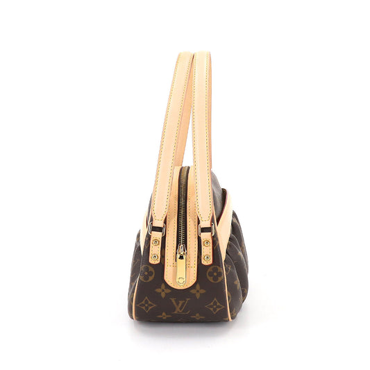Louis Vuitton Monogram Clara Hand Bag Brown Gold Metal Fittings