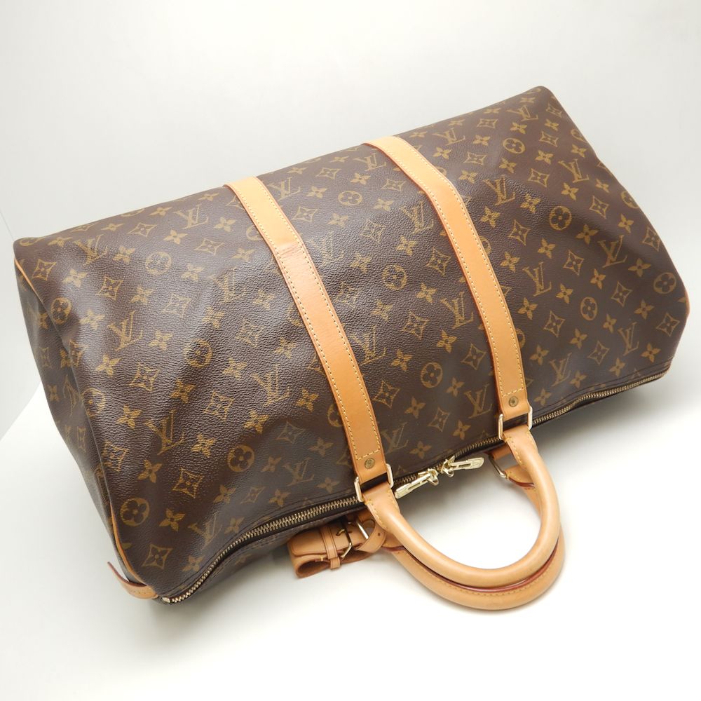 Louis Vuitton Monogram Keepall 50 Boston Bag Brown