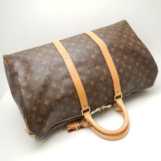 Louis Vuitton Monogram Keepall 50 Boston Bag Brown