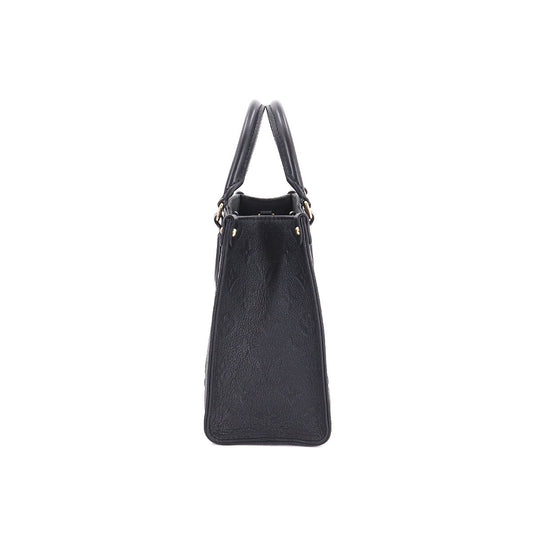 Louis Vuitton Monogram Emplant Onthego PM 2way Tote Shoulder Bag Noir