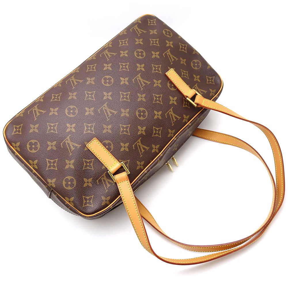 Louis Vuitton Monogram Cite GM Shoulder Bag Brown