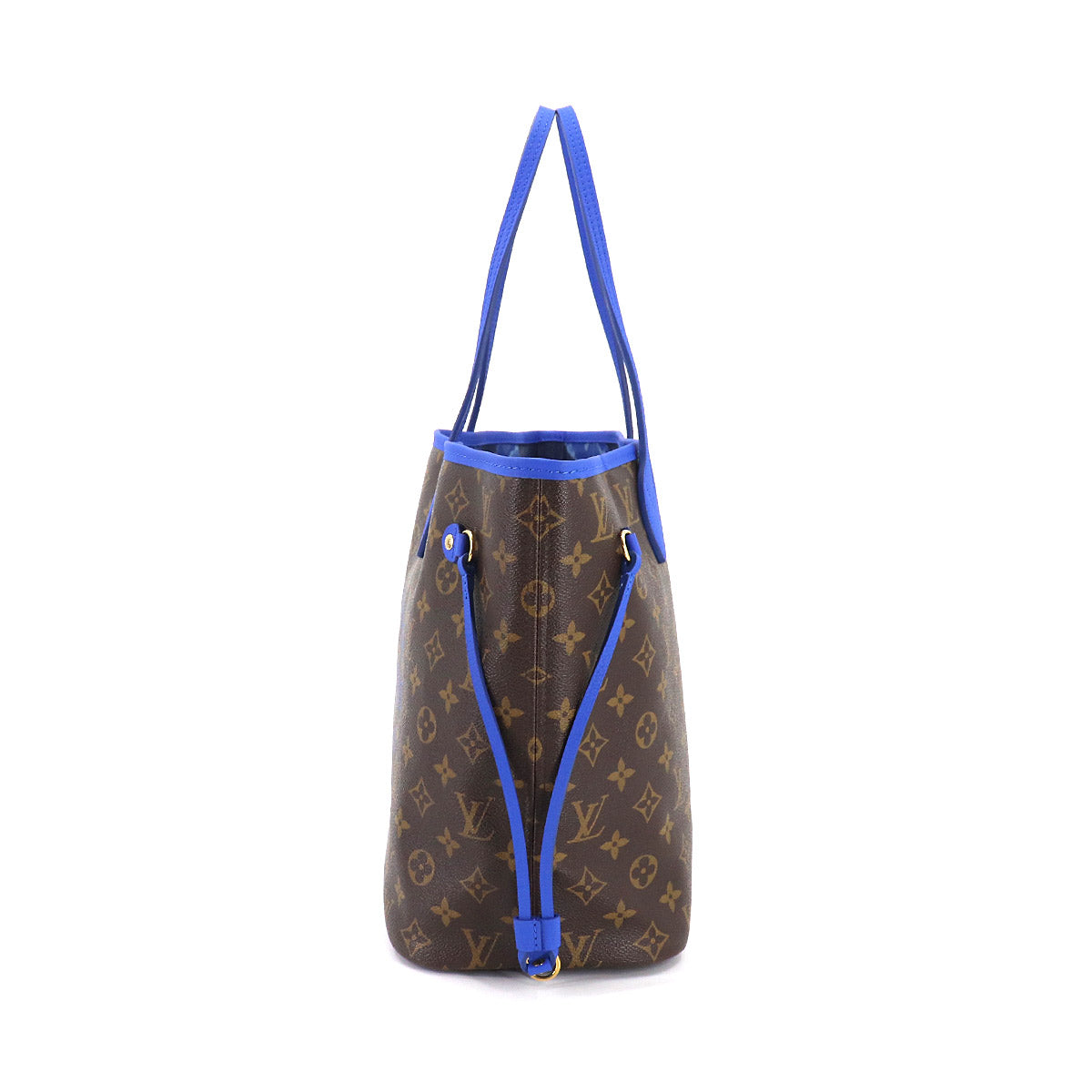 Louis Vuitton Monogram Ikat Flower Neverfull MM Tote Bag Grand Blue