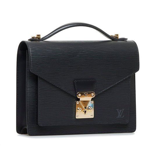 Louis Vuitton Epi Monceau Handbag Shoulder Bag 2way Noir Black
