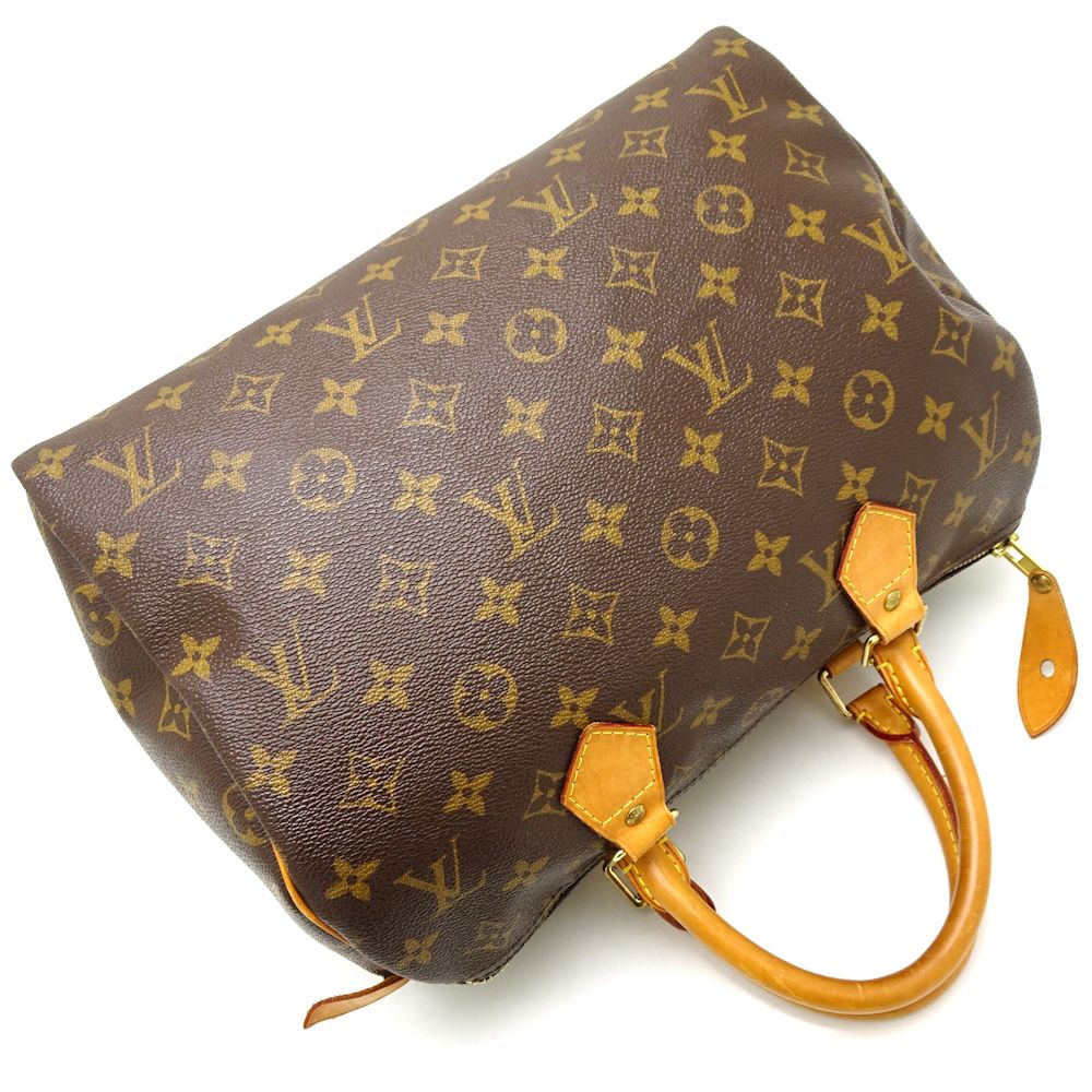 Louis Vuitton Monogram Speedy 30 Handbag Brown