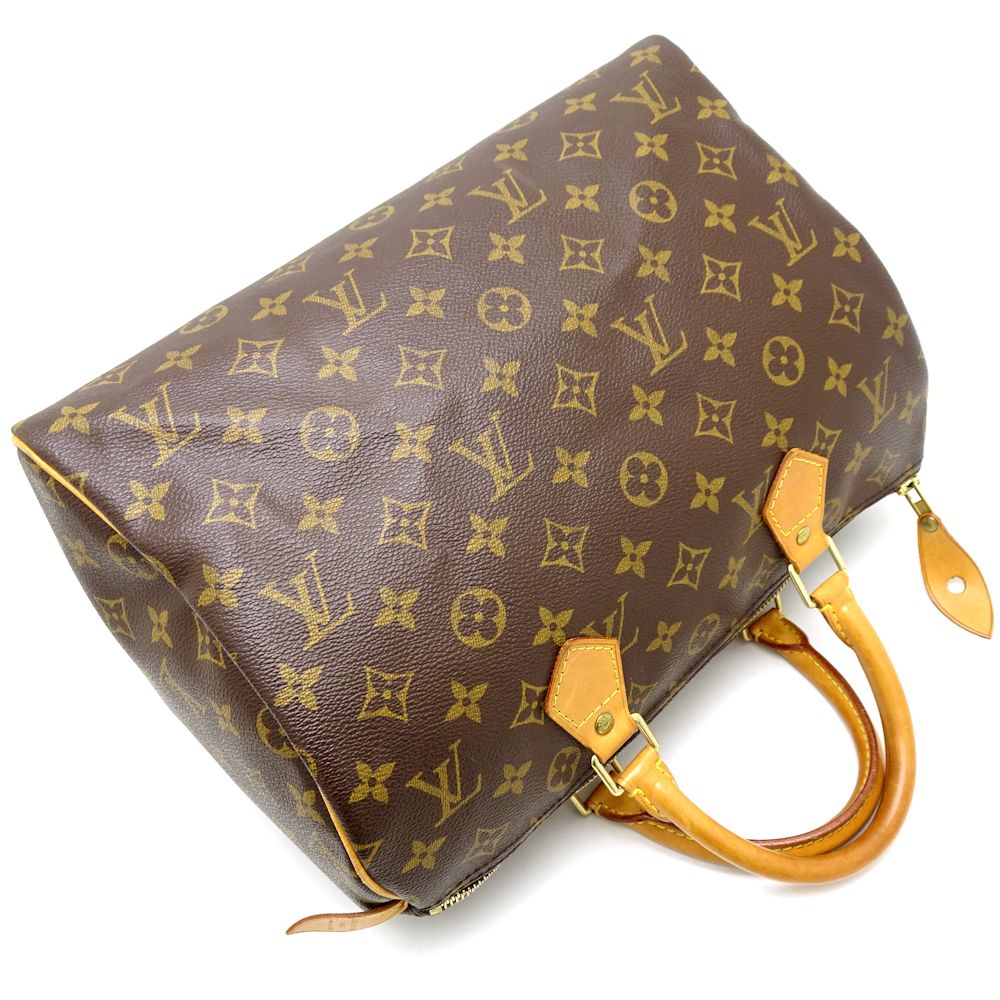 Louis Vuitton Monogram Speedy 30 Handbag Brown