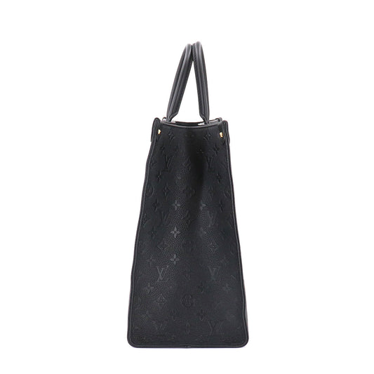 Louis Vuitton Monogram Emplant Onthego GM 2 Way Tote Shoulder Bag Noir