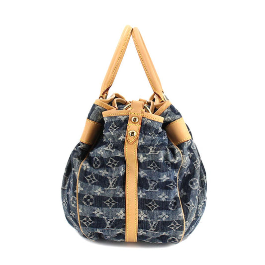 Louis Vuitton Denim Raye GM Shoulder Bag Canvas Blue