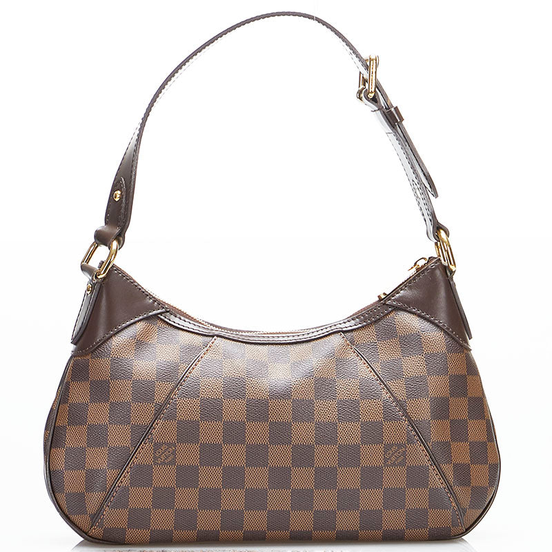 Louis Vuitton Damier Thames PM Shoulder Bag Leather Brown PVC