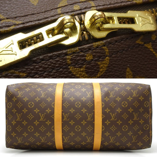 Louis Vuitton Monogram Keepall 50 Boston Bag Brown