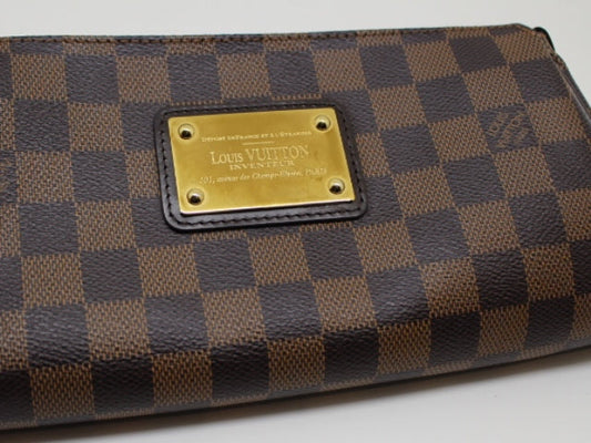 Louis Vuitton Eva Damier 2way Shoulder Bag Chain Pouch Monogram