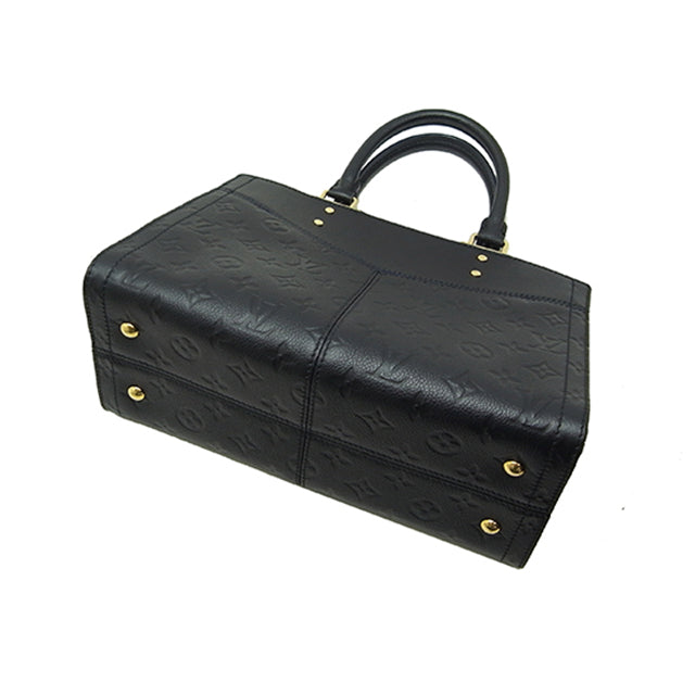 Louis Vuitton Three PM Hand Bag Monogram Implant Noir Black