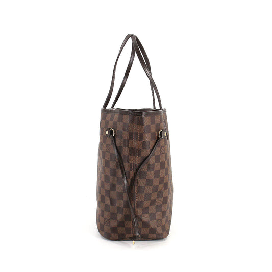 Louis Vuitton Damier Neverfull MM Tote Bag Ebene Brown