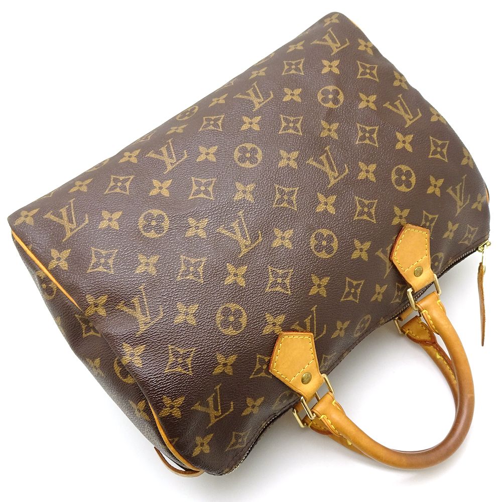 Louis Vuitton Monogram Speedy 30 Handbag Brown