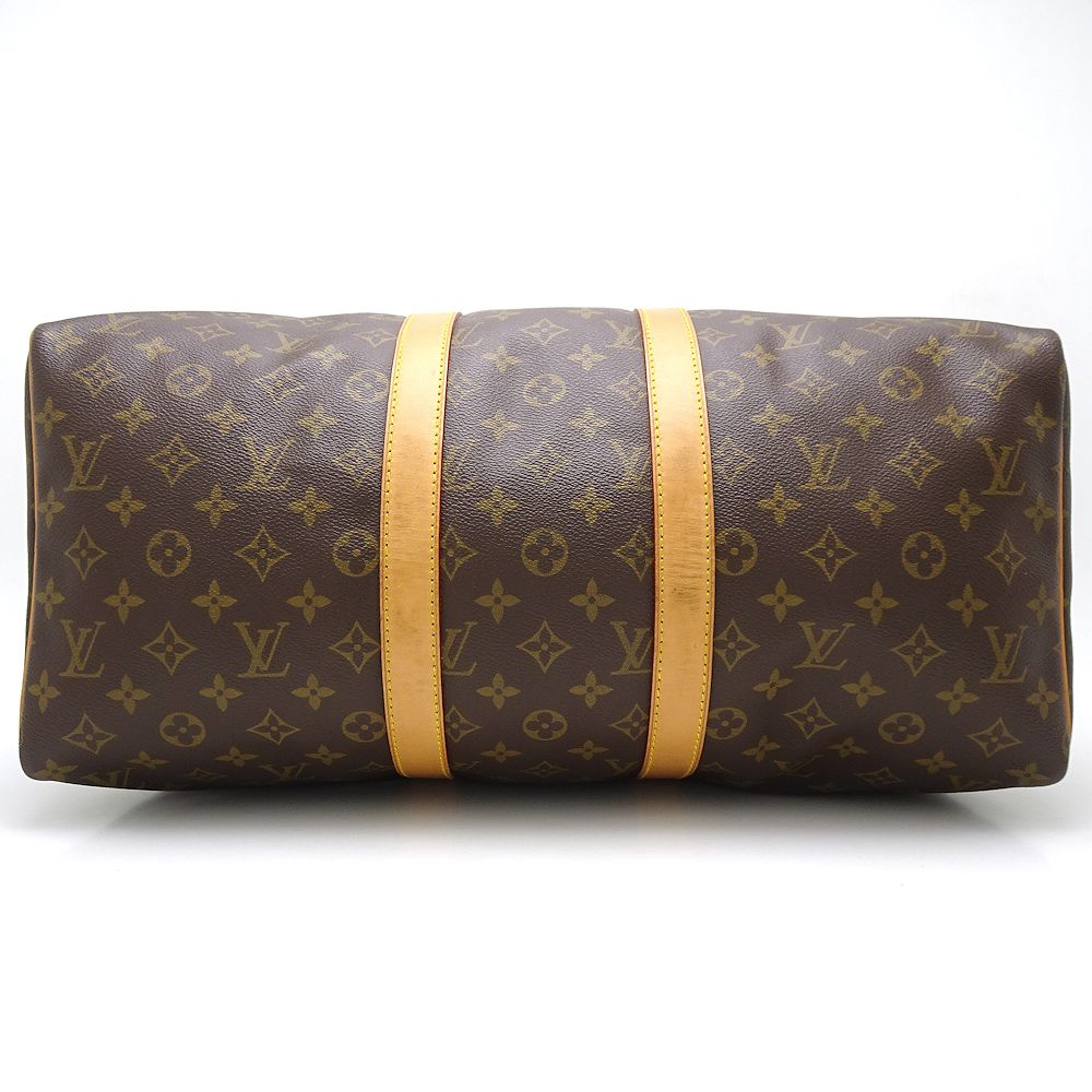 Louis Vuitton Monogram Keepall 45 Boston Bag Brown