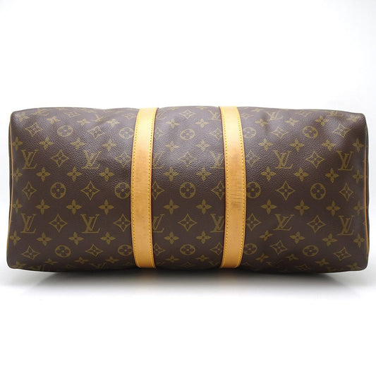 Louis Vuitton Monogram Keepall 45 Boston Bag Brown