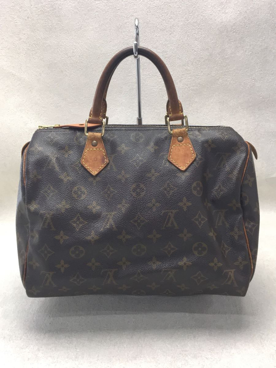 Louis Vuitton Speedy 30 Hand Bag Monogram Canvas PVC Brown