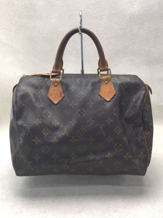 Louis Vuitton Speedy 30 Hand Bag Monogram Canvas PVC Brown
