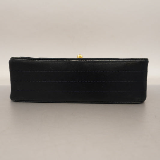 Chanel Shoulder Bag Chain Lambskin Navy