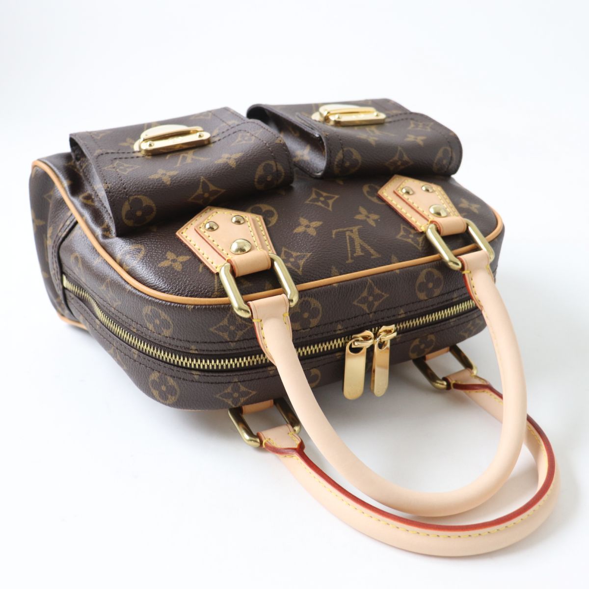 Louis Vuitton Manhattan PM Monogram Brown Gold Metal Fittings