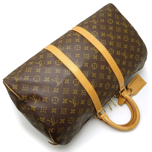 Louis Vuitton Monogram Keepall 45 Handbag Brown