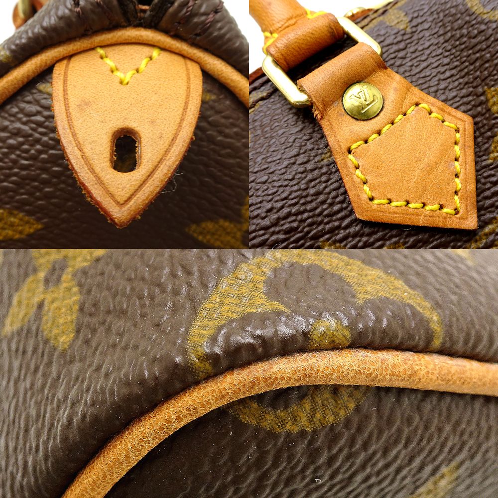 Louis Vuitton Monogram Mini Speedy Handbag Brown