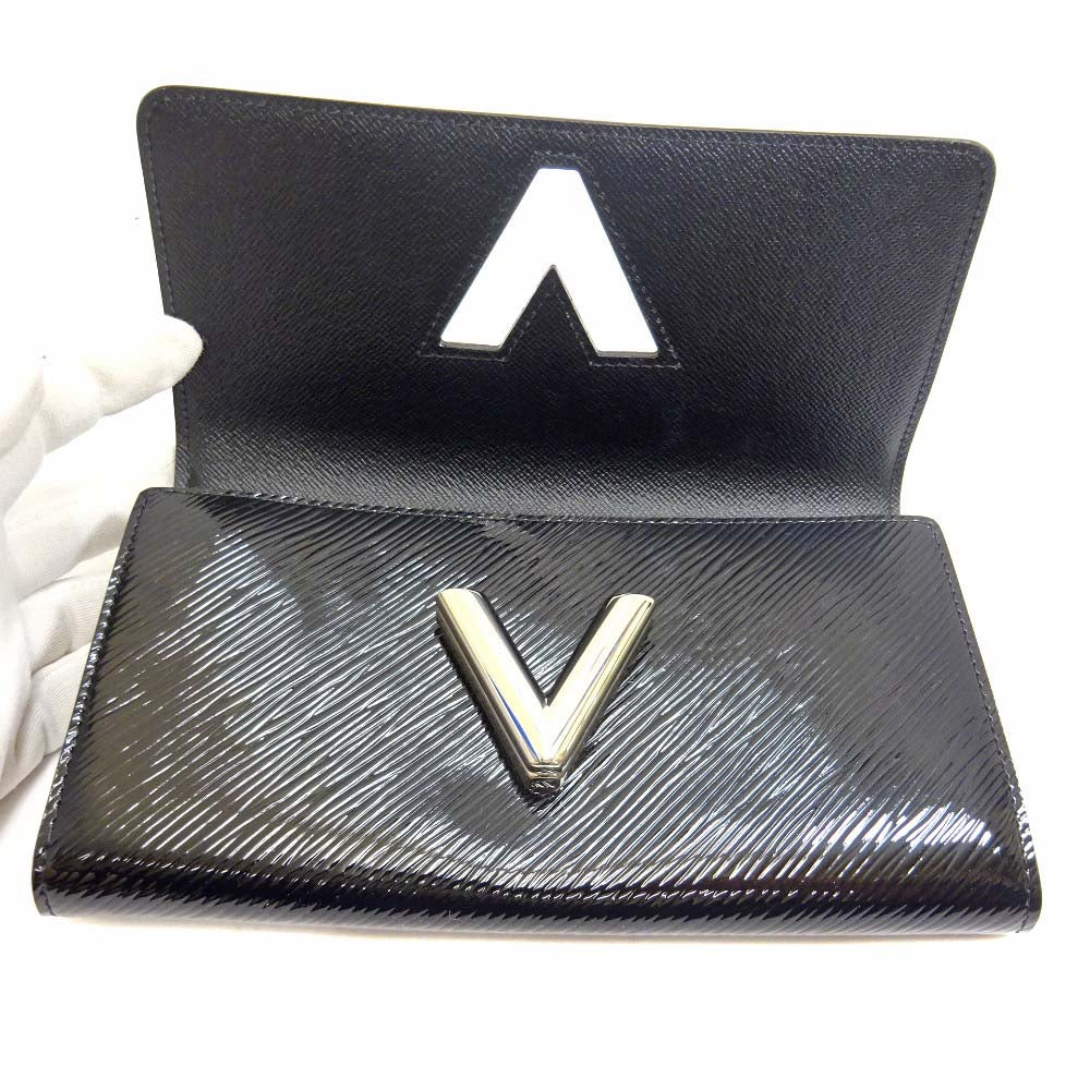 Louis Vuitton Epi Portefeuille Twist Long Wallet Black