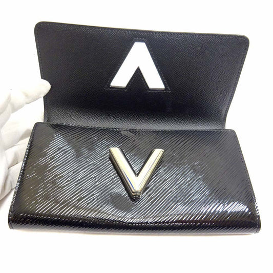 Louis Vuitton Epi Portefeuille Twist Long Wallet Black