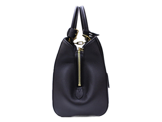Louis Vuitton Montaigne MM Handbag Shoulder Bag Emplant Noir Black