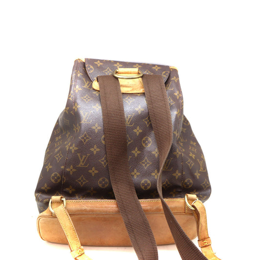 Louis Vuitton Montsouris GM Backpack Bag Monogram Canvas Brown
