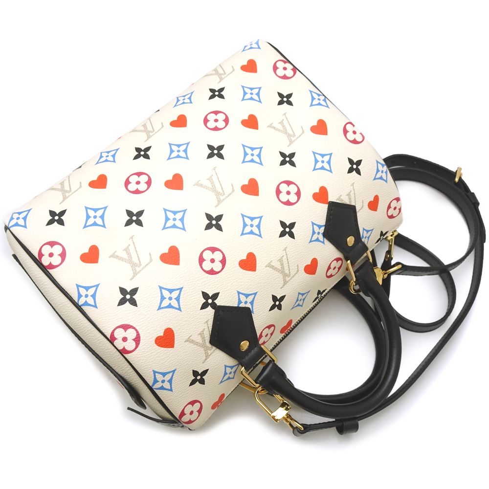 Louis Vuitton Speedy Bandouliere Game On Shoulder Bag White