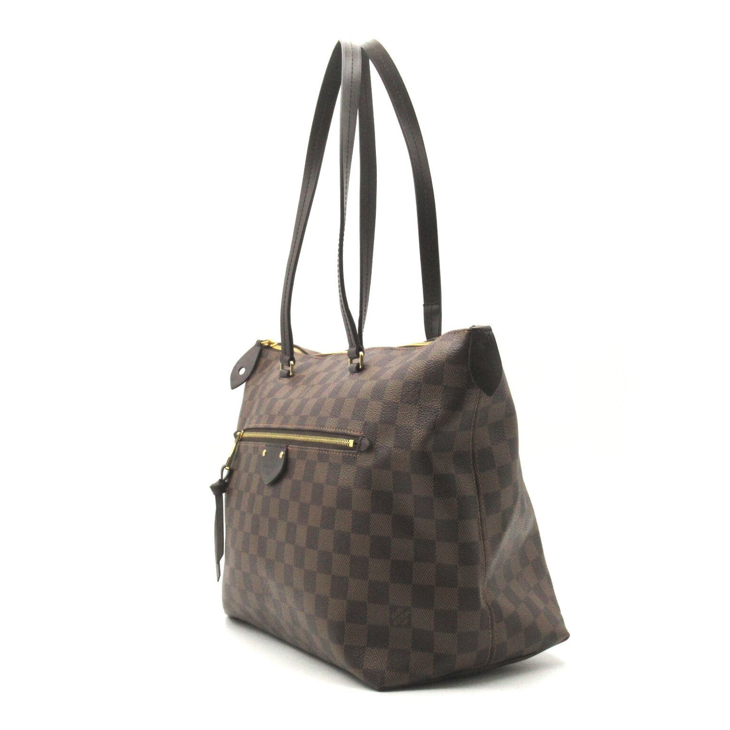 Louis Vuitton Jena MM Tote Bag PVC Coated Canvas Leather Damier