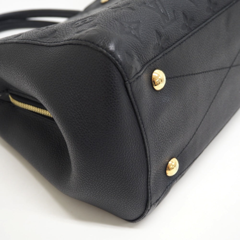 Louis Vuitton Montaigne MM Monogram Emplant Handbag Black
